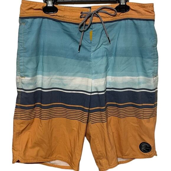 Men's O'neill Hyperfreak Striped Swim Shorts - Picture 1 of 7